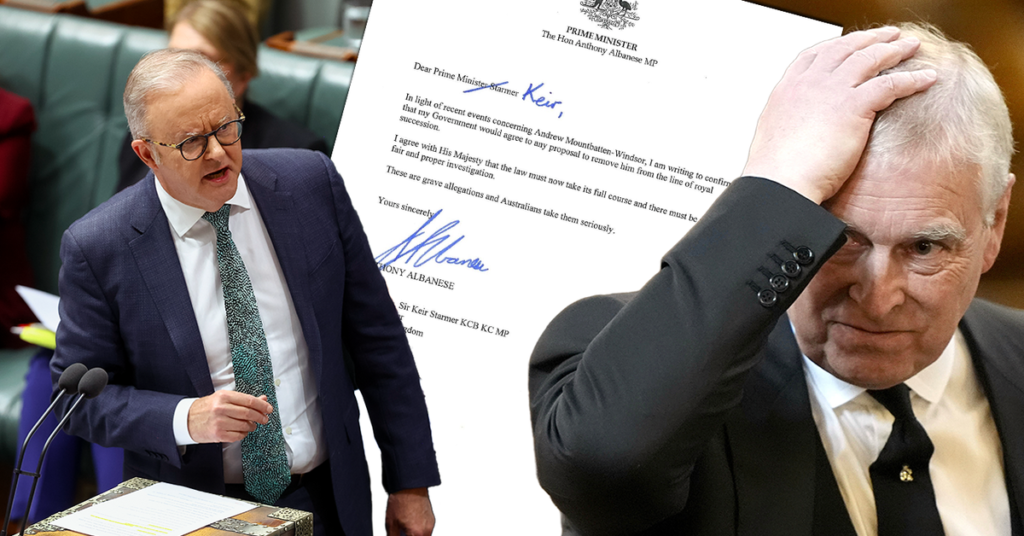 PM Anthony Albanese throws support behind push to remove former prince from line of succession