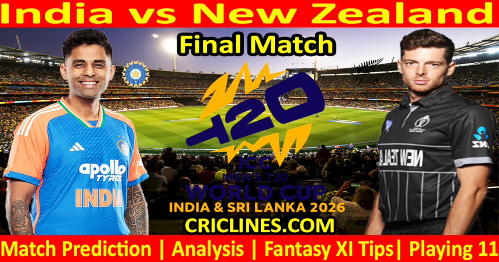 IND vs NZ-Today Match Prediction-Dream11-ICC T20 World Cup 2026-Final Match-Who Will Win